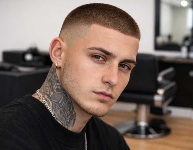 Buzz Cut for Straight Hair