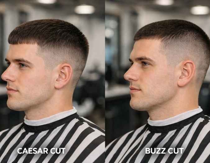 Caesar Cut vs Buzz Cut