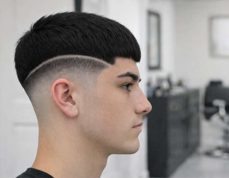 Caesar Haircut With Straight Hair