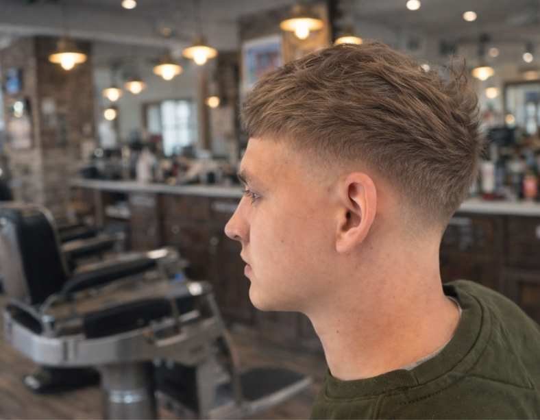 Caesar Haircut for Blonde Men