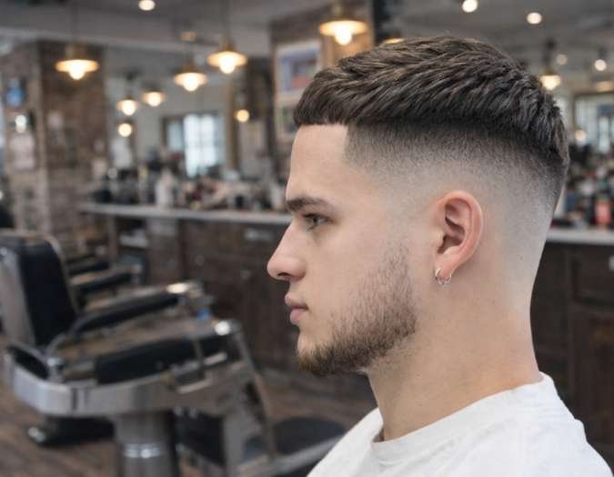 Caesar Haircut with Beard