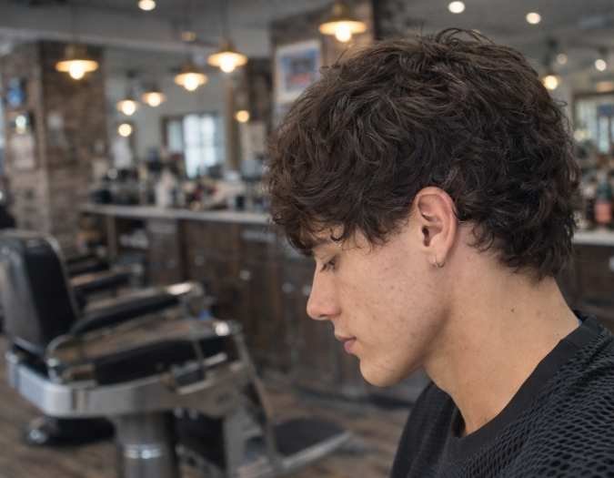 Caesar Haircut with Wavy Hair