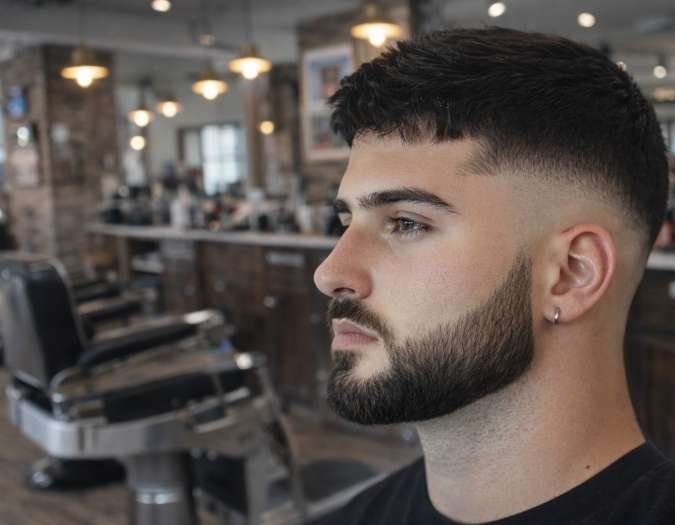 Caesar with Low Taper Fade