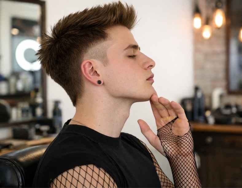 Disconnected Undercut Straight Hair