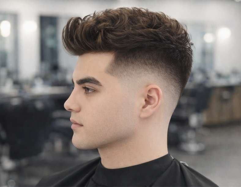 High Fade With Straight Hair