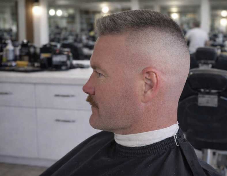 High and Tight Fade Long on Top