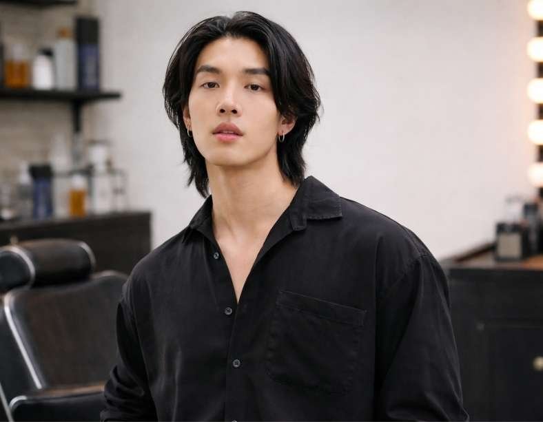 Korean Straight Hair Style for Men