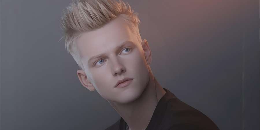 Low Taper Fade Blonde Hair style