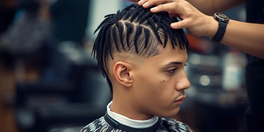 Low Taper Fade Locs hair style