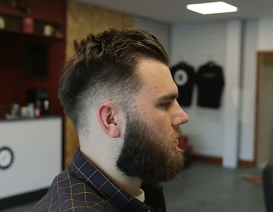 Low Taper Fade with Spiky Hair haircut