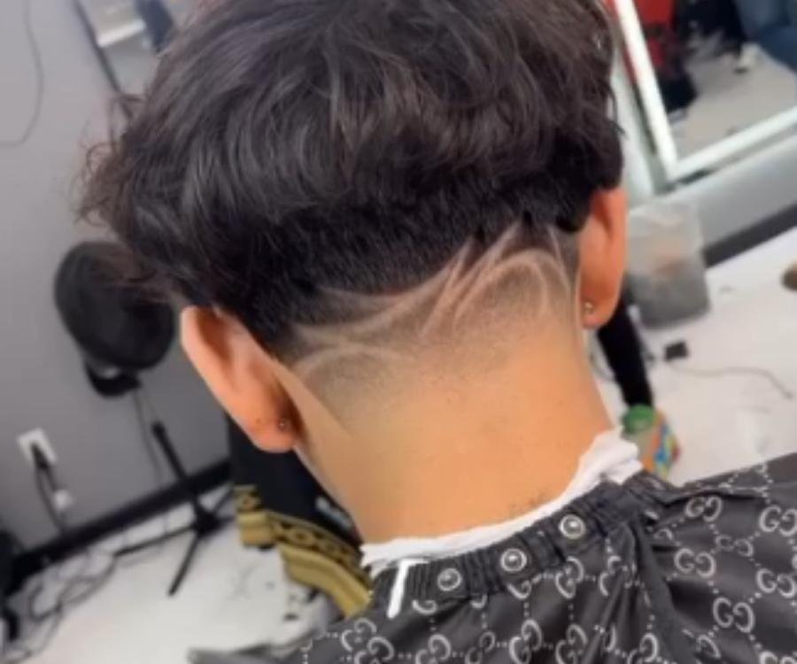 Low Taper Fade with Designs