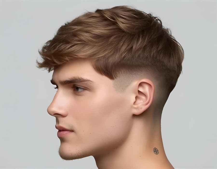 Low Taper Fade with Side Part