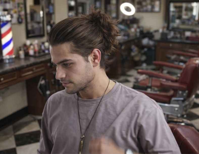 Man Bun Long Hairstyle
