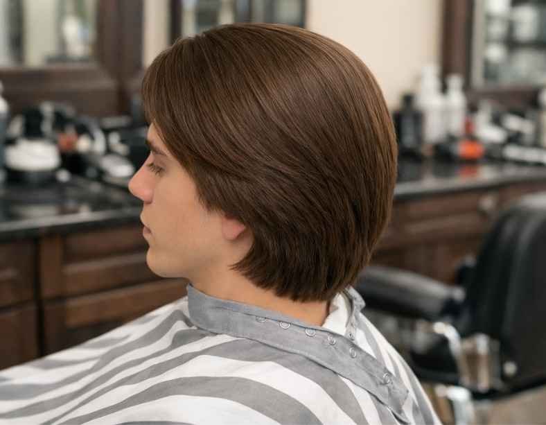 Medium Length Straight Hairstyles for Men