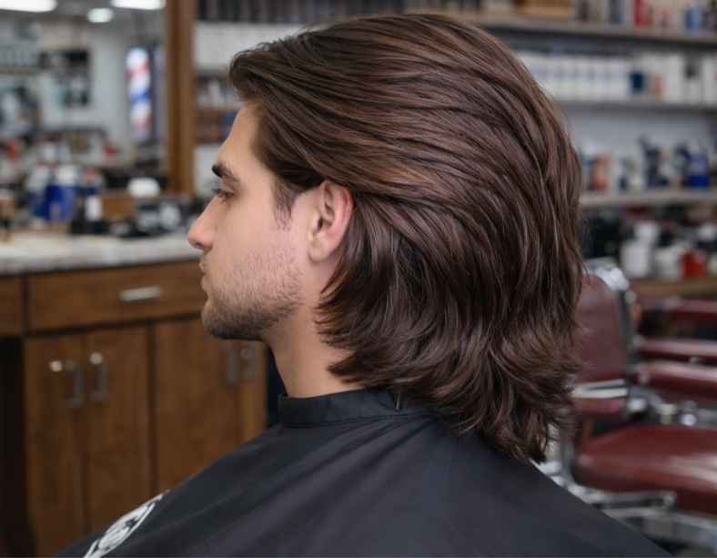 Slick Back Long Hairstyle