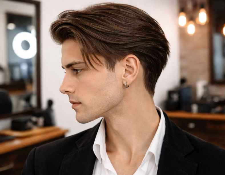 straight haircut men