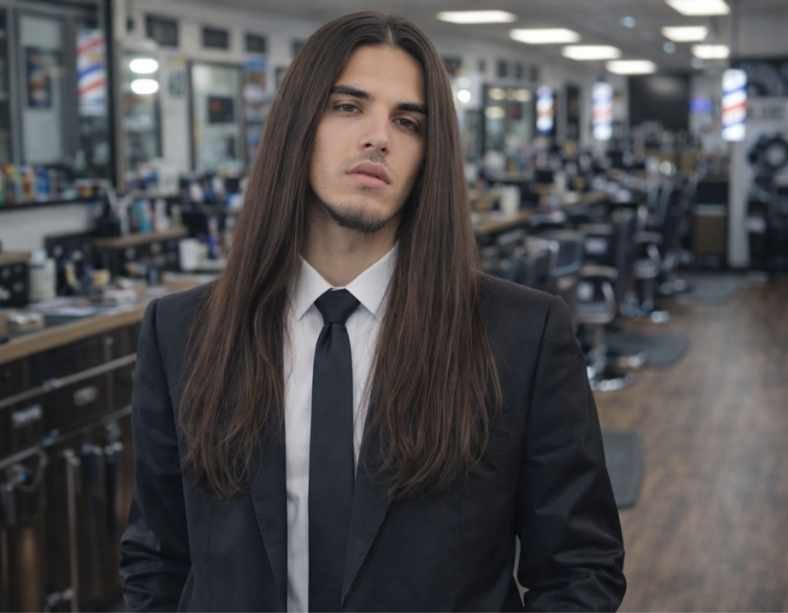 Straight Long Hair Business Style