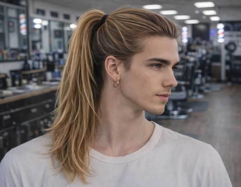 Straight Long Hair Styles for Men