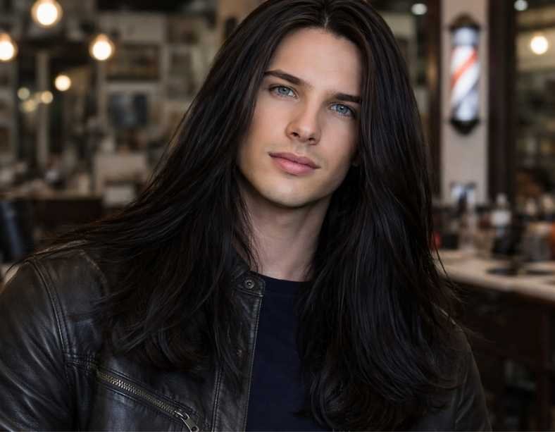 Straight Long Hair with Middle Part