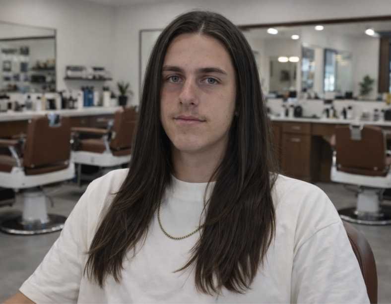 Straight Long Hair with Modern Cut