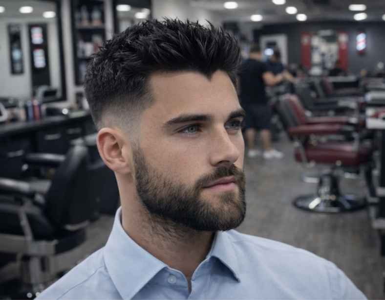 Widow’s Peak Haircuts With Beard