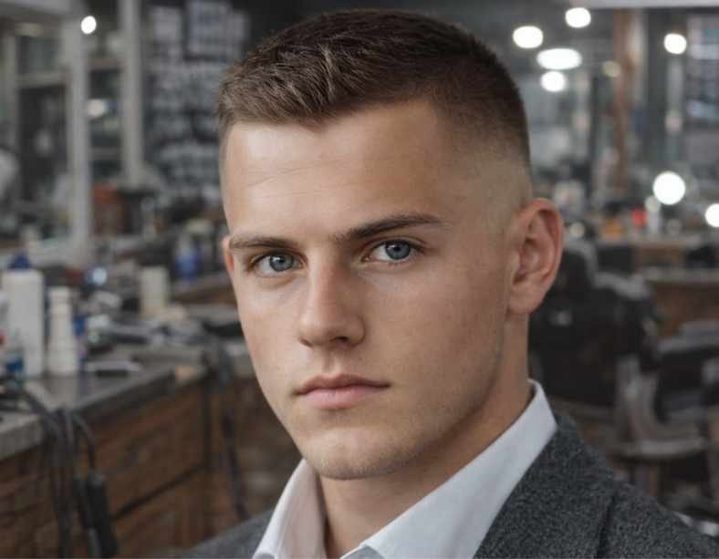 Widow’s Peak Haircuts With Crew Cut