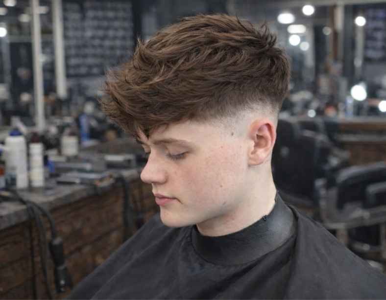 Widow’s Peak Haircuts With Messy  Fringe Hair