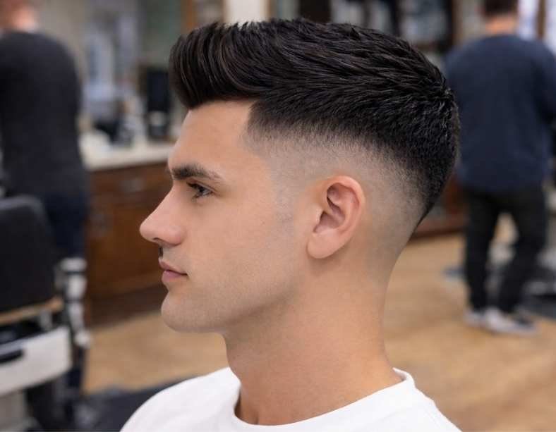 Widow’s Peak Haircuts With Quiff