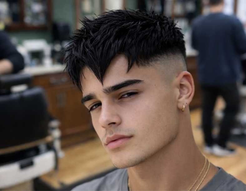 Widows Peak Haircuts With Textured Fringe