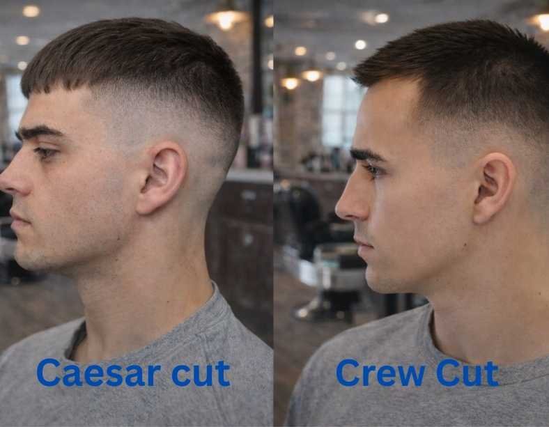 caesar cut vs crew  cut
