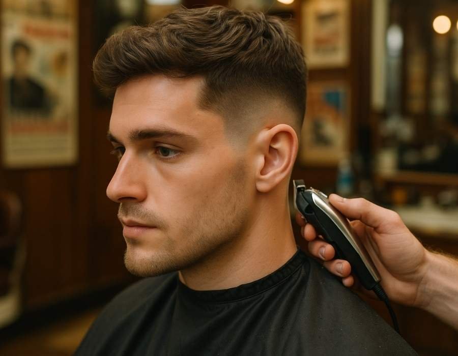 taper low fade hair style for man