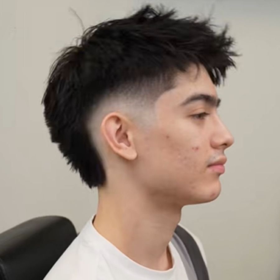 Burst Fade Fringe haircut