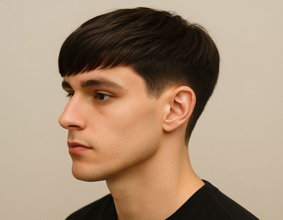 fringe men hairstyle