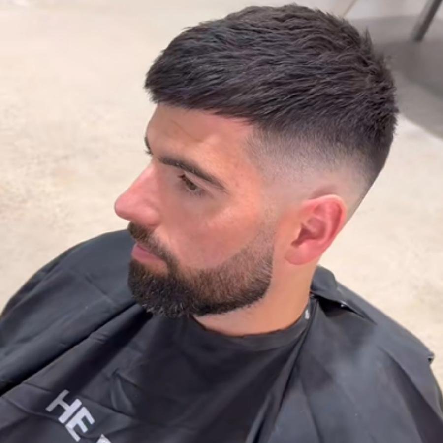 French Crop Fringe hair style