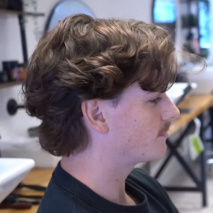 fringe with wavy hair style