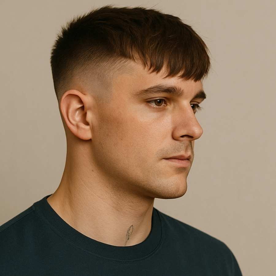 High Fade Fringe Haircut