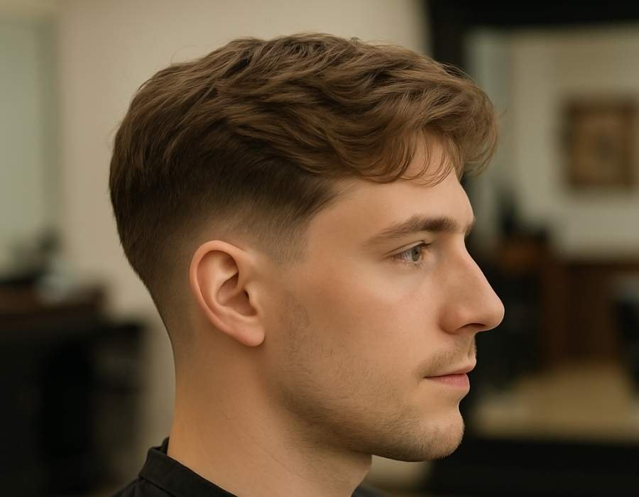 Modern Low Drop Taper hair style for man
