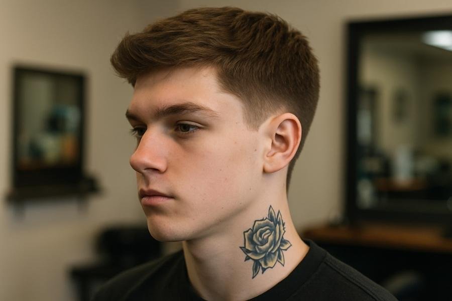 low taper hair style