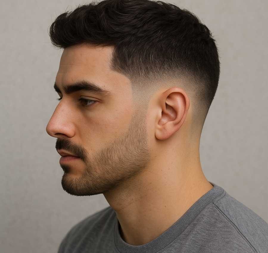 low taper haircut for men