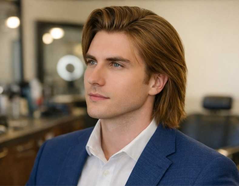 men's straight hair style