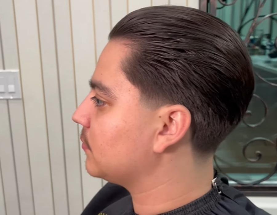 Low Taper Fade Slick Back