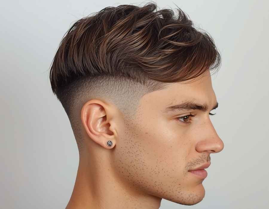 Textured Fringe with Crew Cut

