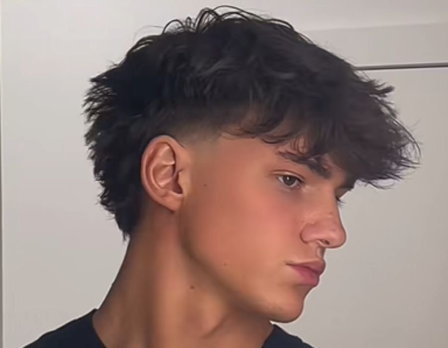 Textured Fringe with Curly Mullet