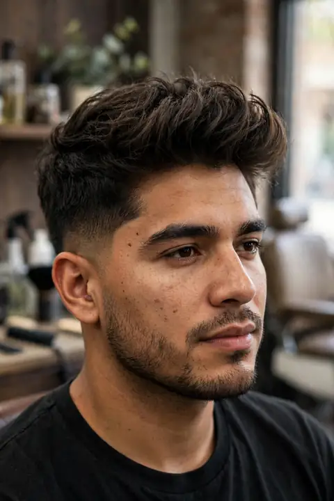 blowout para hombre con parte superior voluminosa y taper suave