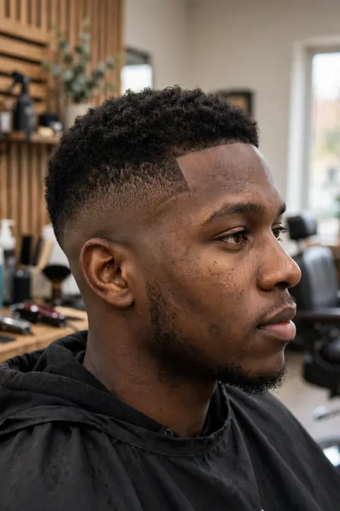 low taper fade para hombre
