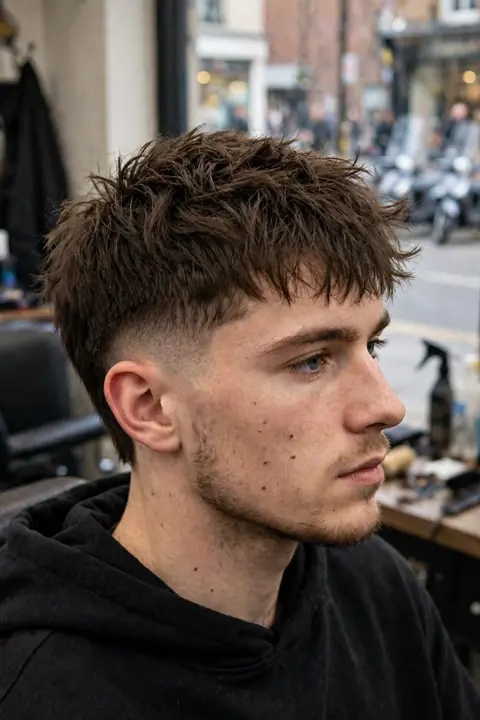 low taper texturizado para hombre