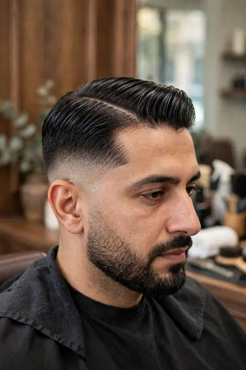 low taper con raya lateral marcada para hombre