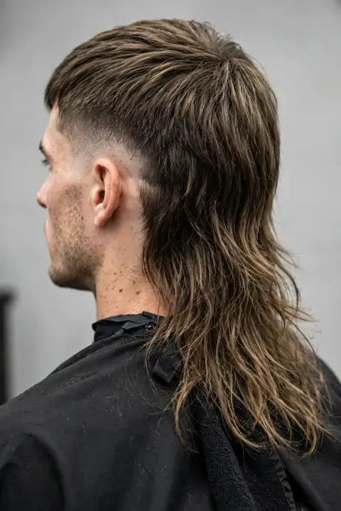 mullet hombre largo con melena trasera