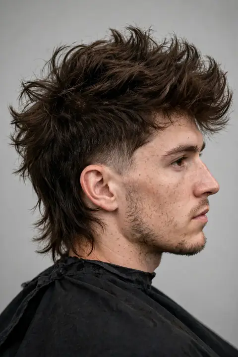 wolf cut para hombre, variante moderna del mullet hombre