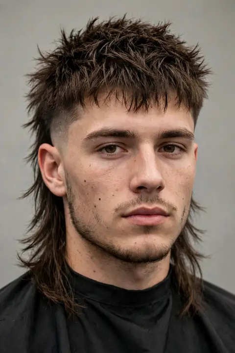 mullet hombre texturizado con acabado moderno